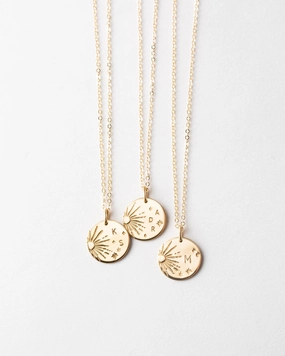 Mass Produced Jewelry Galaxy Initial Necklace