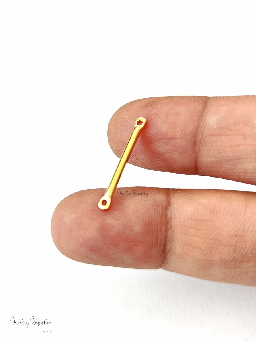Party Moment Custom Order Brass bar connector 18K gold plated link connector for polymer clay jewellery resin jewellery making BLC01 1 link