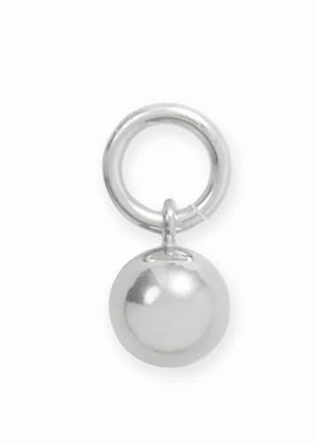 Ball Drop Charm Sterling Silver 4.8mm, Made in the USA Travel Ready