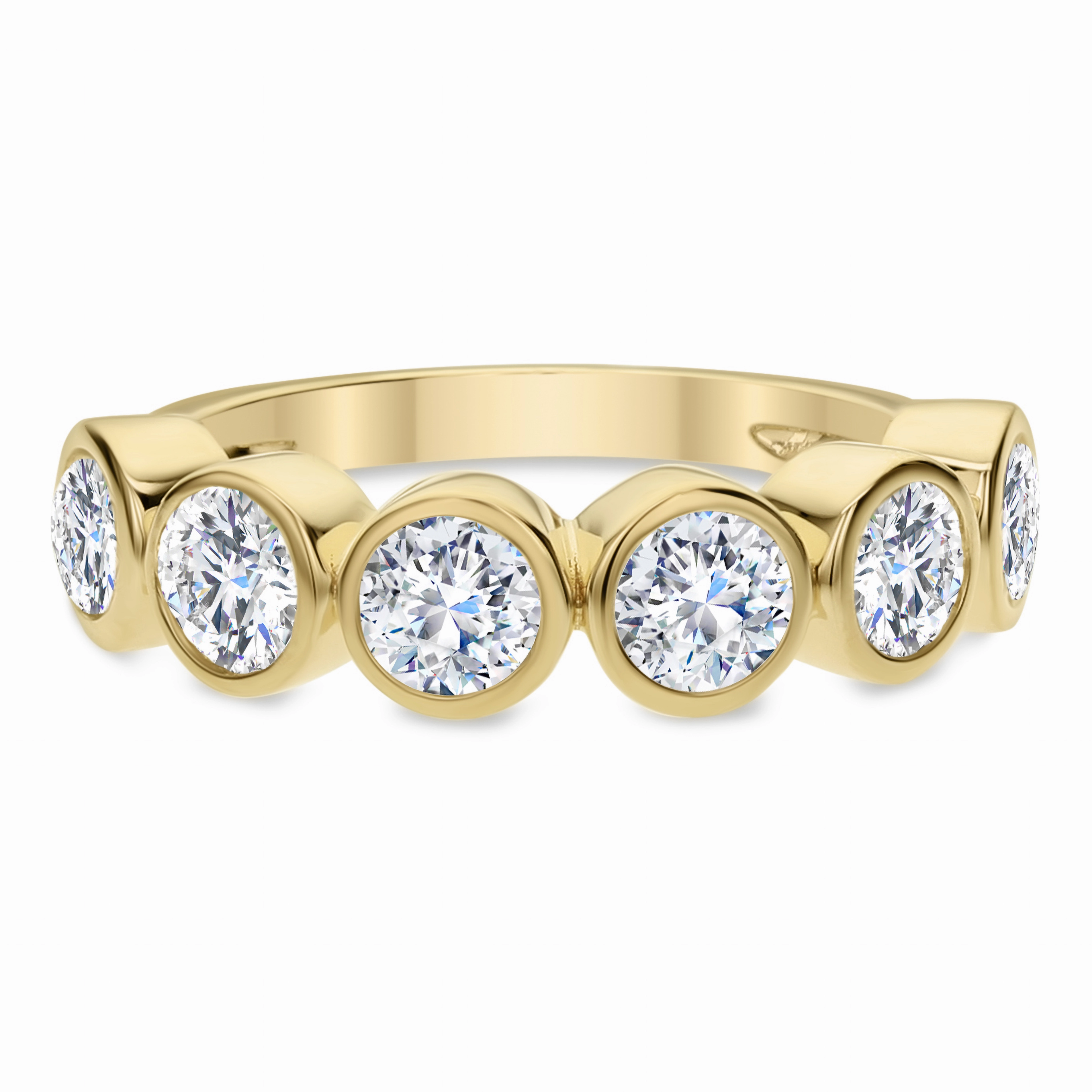 Elegant Form Yellow Gold Diamond Anniversary Band - 1.65 carat total weight