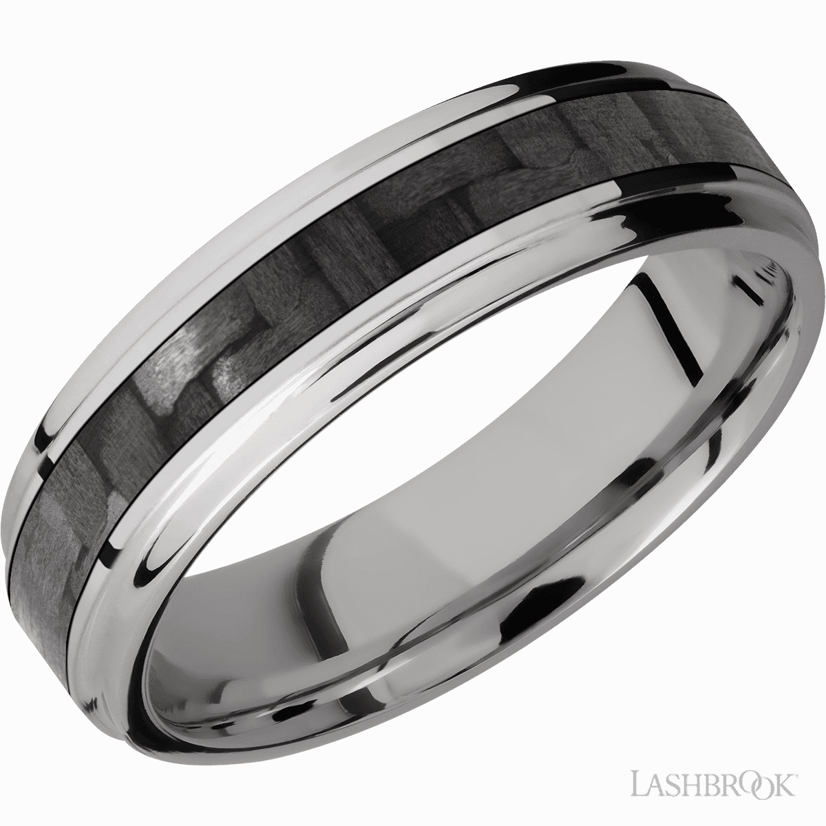 Fantastic Accessory Fantastic Art Carbon Fiber Wedding Band Titanium 6mm Wide | Mullen Jewelers