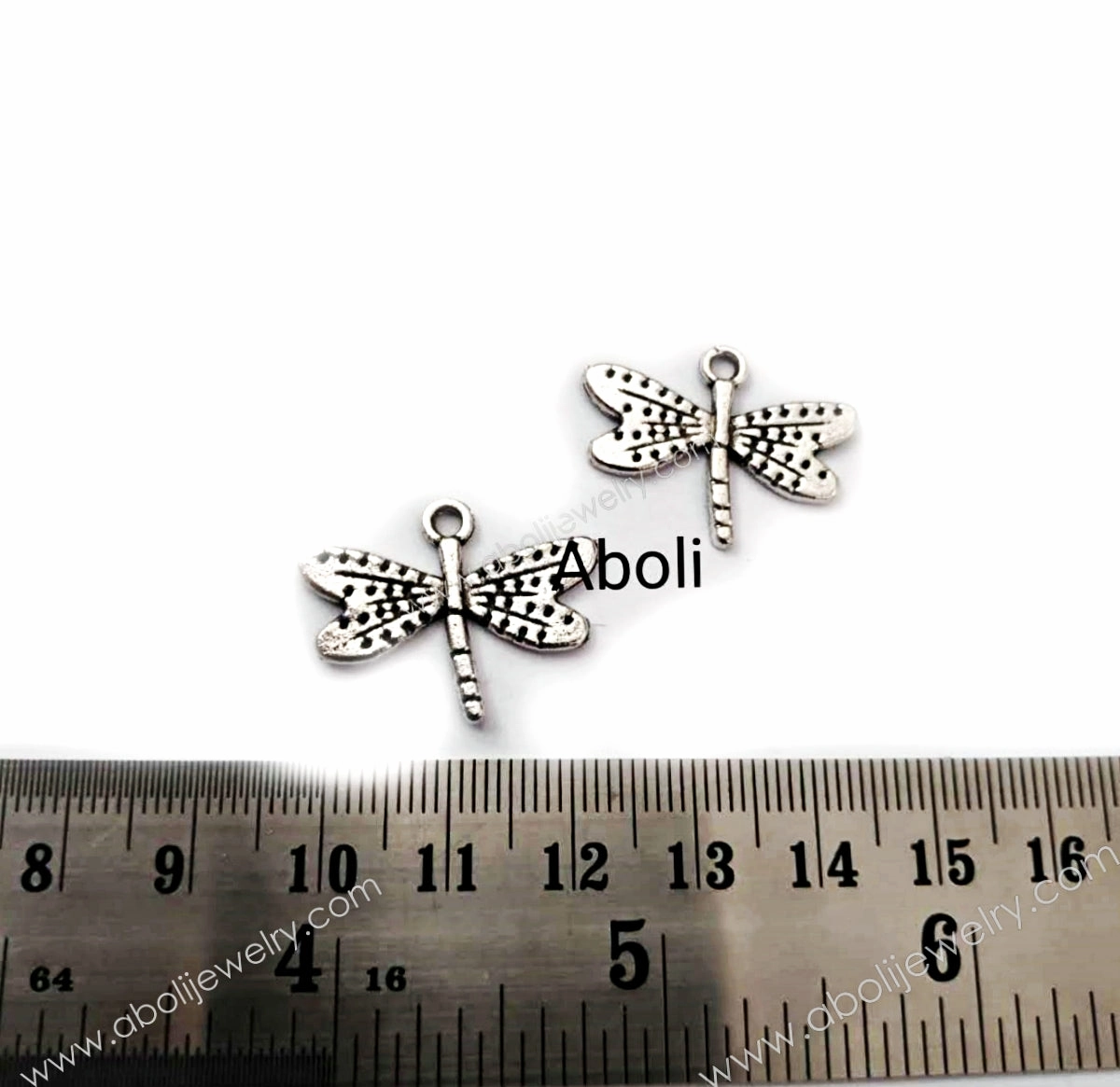 Silver dragonfly charm Silver insect charm Tibetan silver dragonflies charm CHMS58 1 charm Chic Highlight Signature Piece