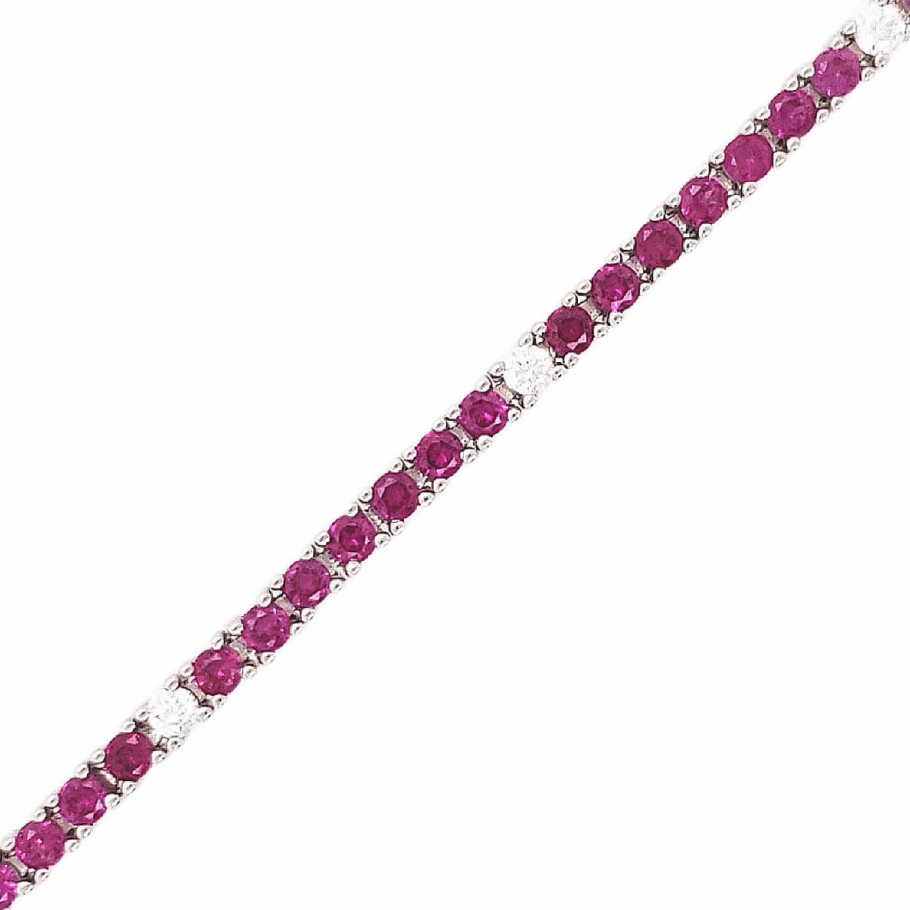Sterling Silver Ruby, Emerald, and Sapphire Colored CZ Stone Bracelet Dainty Form