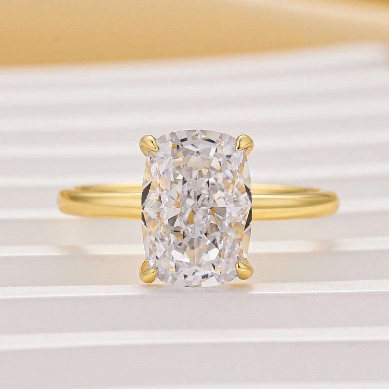 Refined Style Classic 3.0Ct Cushion Cut Engagement Ring Promise Ring In Sterling Silver