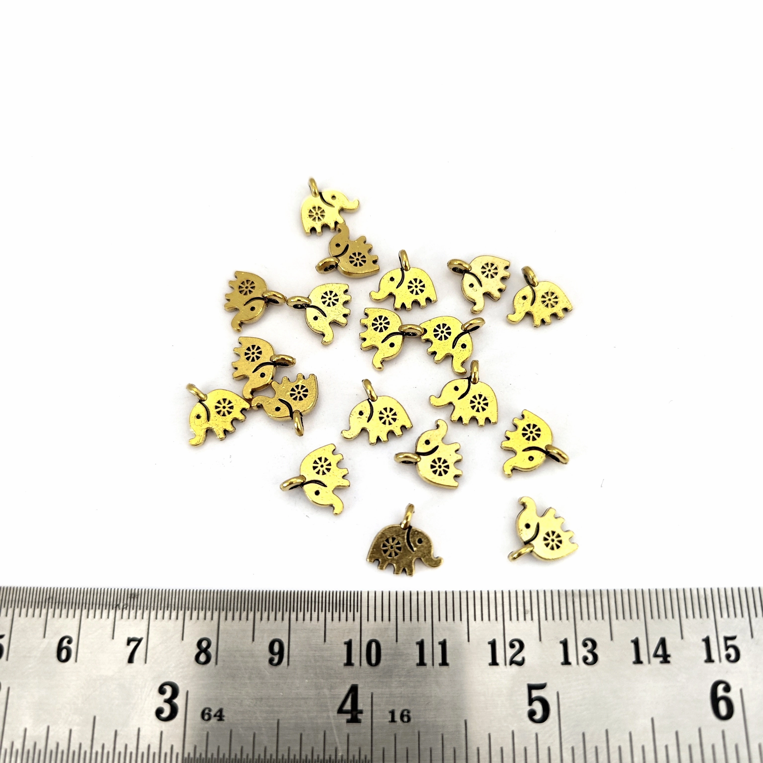 Iconic Style Work Ready Golden elephants Charm elephant dangles animal nature ethnic CHMG139 10 gm