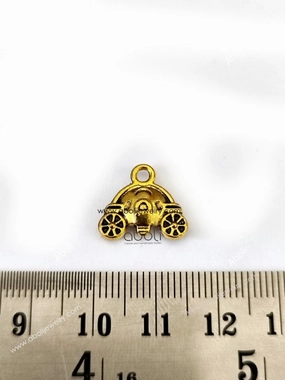 Fashion Jewelry Look Fresh Sparkle Golden carriage Charm fantasy princess royal Cinderalla CHMG129 1 charm