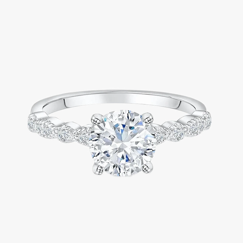 925 Sterling Silver Elegant Round Ring Minimal Edge