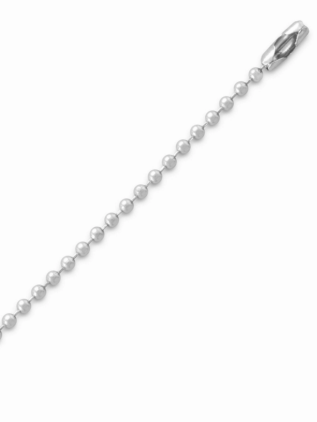 Fashion Touch Artisan Detail 316L Surgical Stainless Steel Bead Chain 2.5mm width Hypoallergenic
