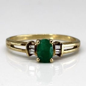 Evening Mood Emerald & Diamond Ring | 0.38ct | 0.04ctw | SZ 7.5 |