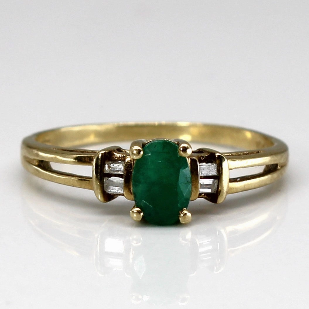 Evening Mood Emerald & Diamond Ring | 0.38ct | 0.04ctw | SZ 7.5 |
