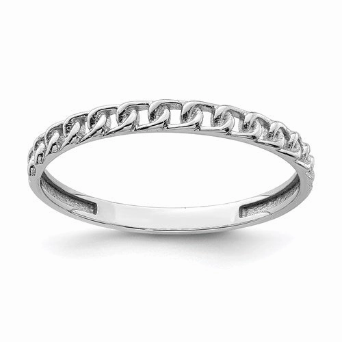 Glam Accent Tech Integrated 14KT WHITE GOLD LINK RING
