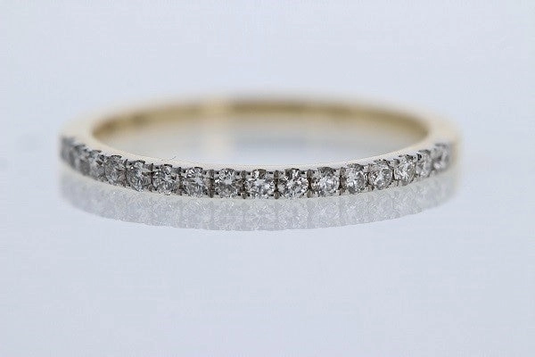 Classic Pave Set .25 Cttw Diamond Ring 14k Yellow Gold Sturdy Construction Everyday Fashion