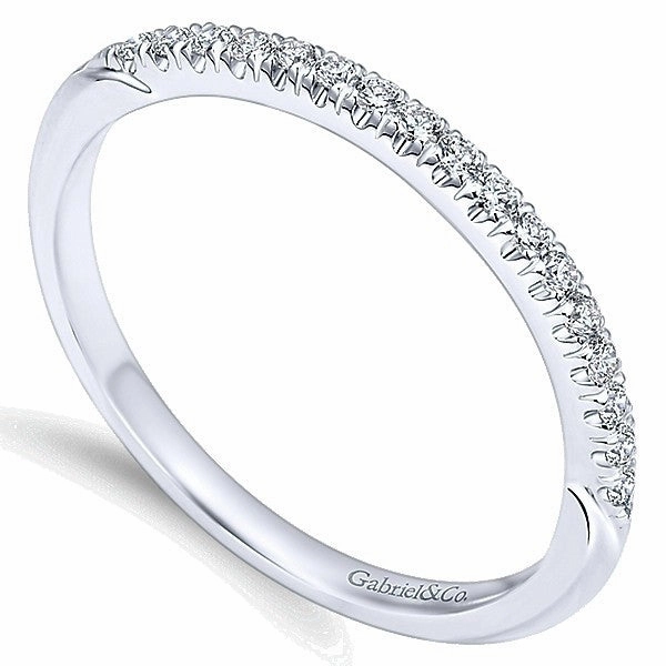 Split Prong Diamond Band .12 Cttw 14k White Gold  201B Comfortable Look Brilliant Item