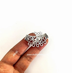 Fresh Sparkle Shining Craft Oxidised silver filigree curved necklace pendant earrings connector SP23