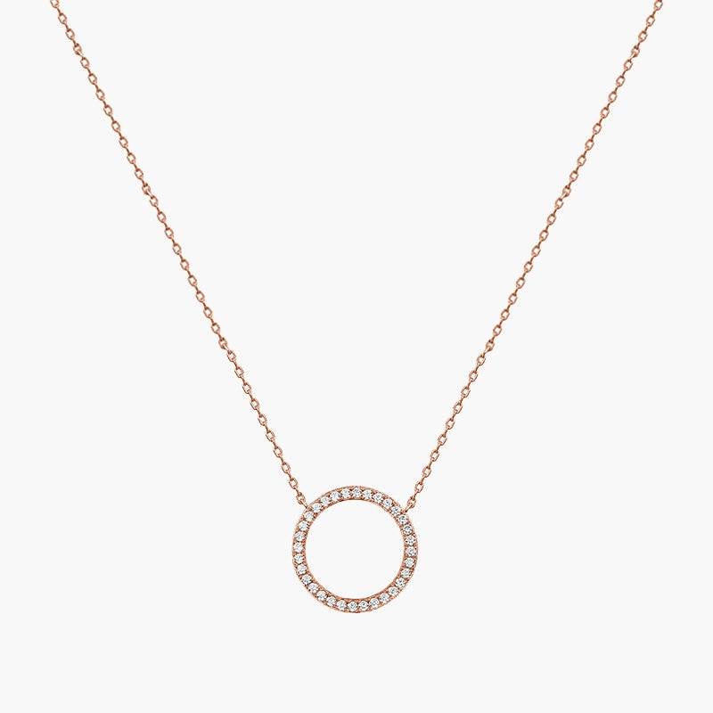 Night Glam Fashion Trend 14K Gold Plated Halo Necklace