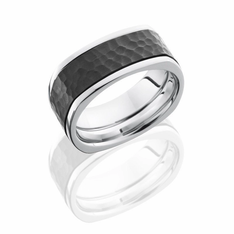 Cobalt Chrome Flat Squared Black Zirconium Wedding Band 7mm Meaningful Article