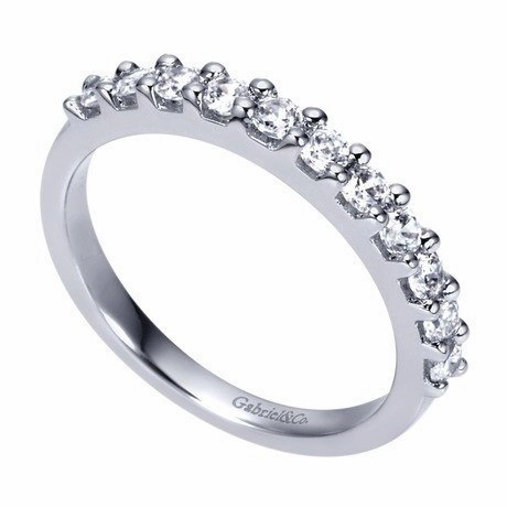 Sophisticated Look Pave Diamond Band  .50 Cttw 14K White Gold | Mullen Jewelers
