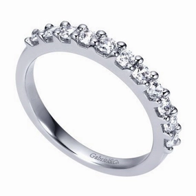 Pave Diamond Band  .50 Cttw 14K White Gold | Mullen Jewelers Complex pattern