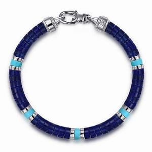 Boundless Perspective Sterling Multi Color Men's Bracelet 8 inch