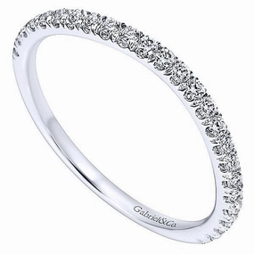 Polished Finish Split Prong Contoured Diamond Band .29 Cttw 14k Gold 207B