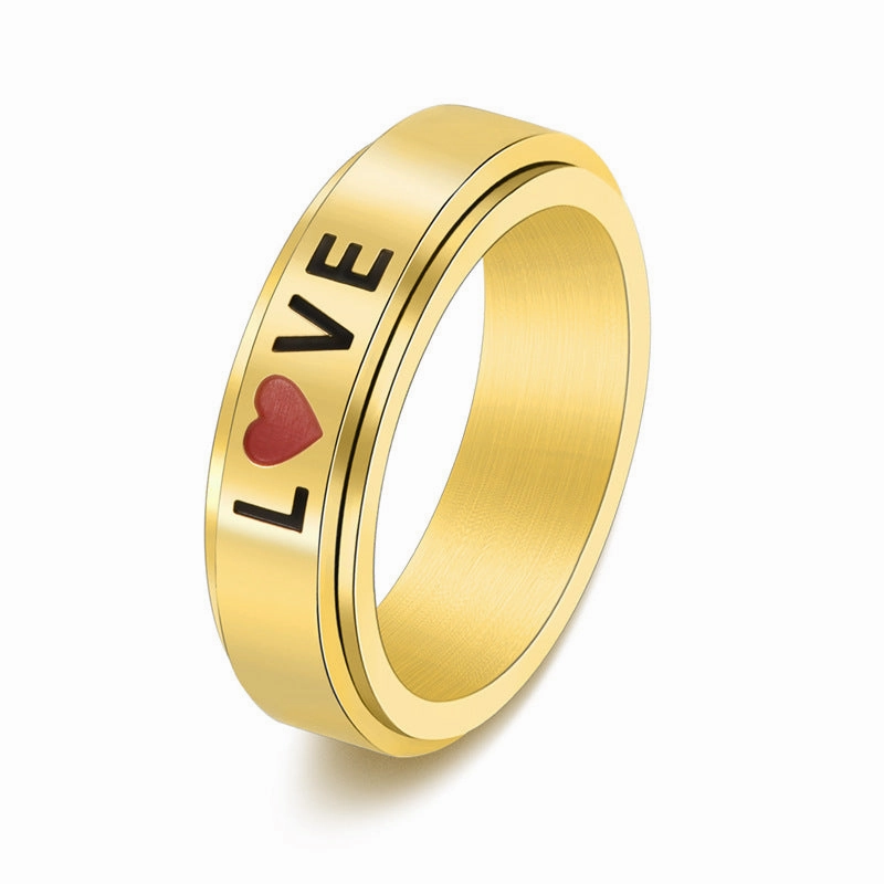 Light Detail Personalized LOVE Tungsten Ring Anniversary Rings For Men
