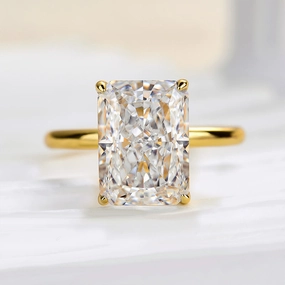 Effortless Fit Louily Classic Radiant Cut Simulated Diamond Engagement Ring