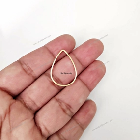 Eye Catching Custom Feel Golden raw Brass Drop connector resin bezel golden raw brass link connector bezel RBF15