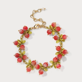 Unique Ornament Cranberry Bracelet