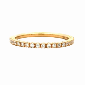 Local Custom 14K Yellow Gold 1/2 Way Around Wedding Band (0.25 ct tw)