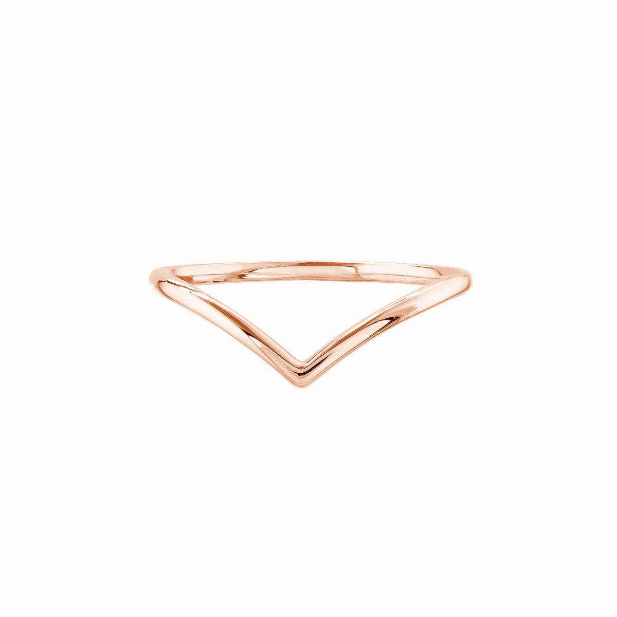 Office Present 14k Rose Gold Chevron Ring