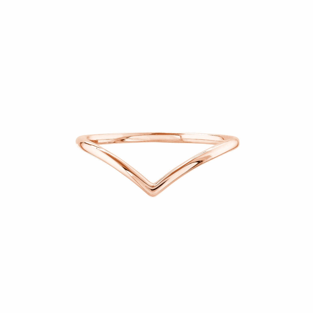 Sentimental Symbol 14k Rose Gold Chevron Ring