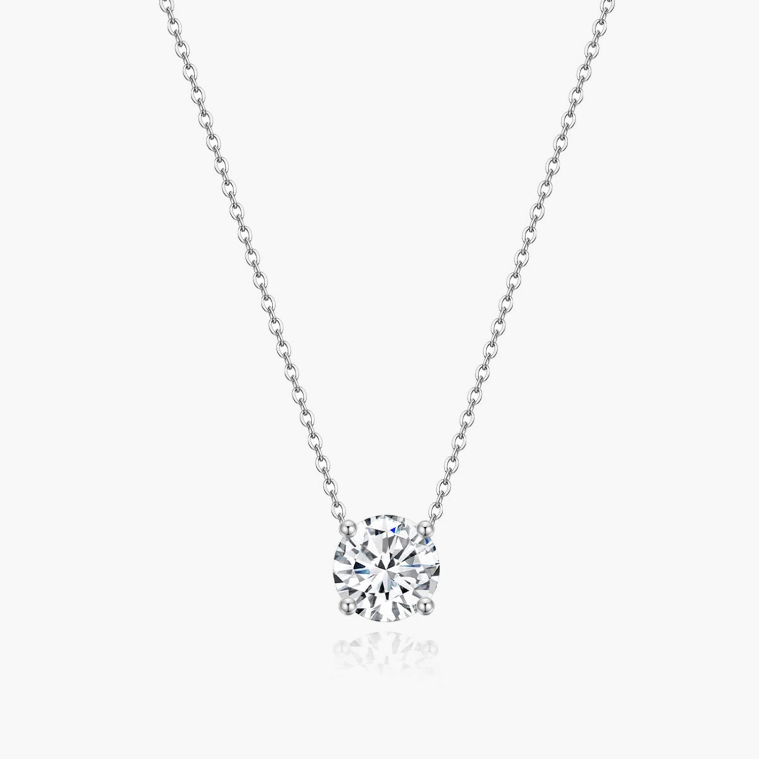 Bold Jewelry Shine 925 Silver Cubic Zirconia Gem Necklace