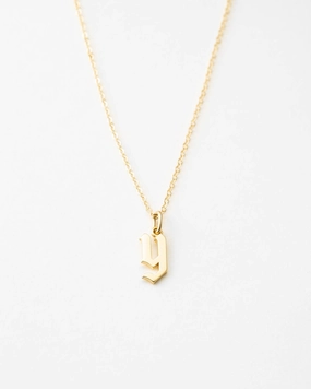 Dainty Gothic Initial Necklace Luxury Touch Fashion Forward Jewelry