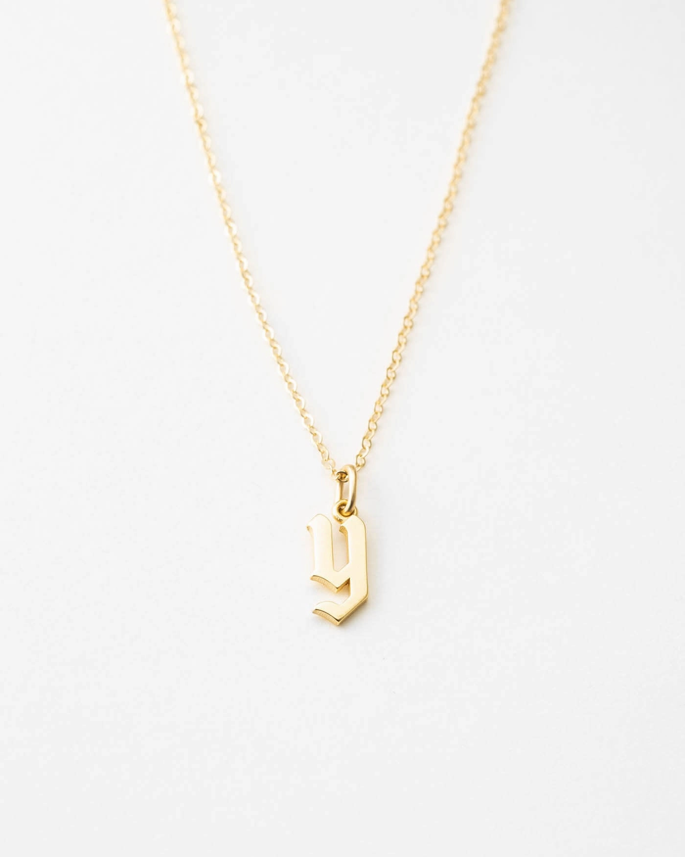Dainty Gothic Initial Necklace Luxury Touch Fashion Forward Jewelry