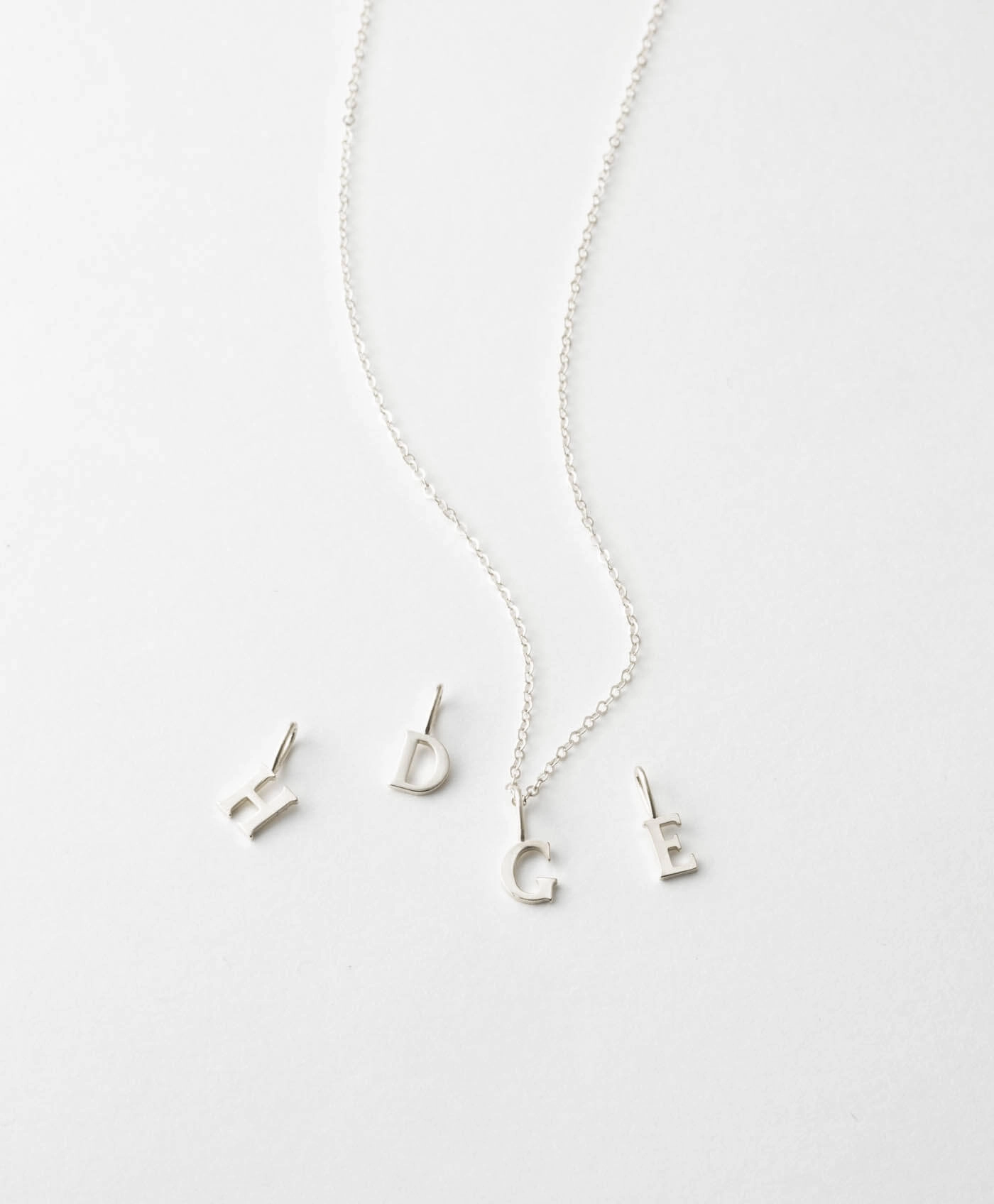 Dainty Serif Initial Necklace Graceful Accent Creative Soul