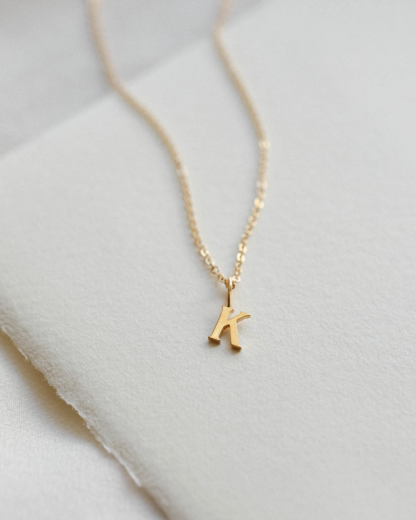 Dainty Serif Initial Necklace Festival Gift