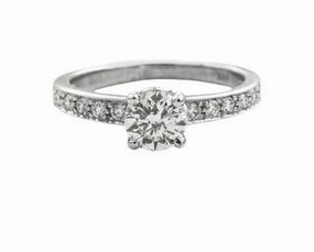 ANTIQUE MOTIF TRADITIONAL STYLE ENGAGEMENT RING (0.97cttw) Durable Embellishment