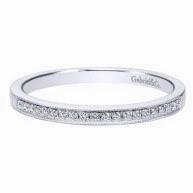 20-Stone Bead Set Diamond Band .10 Cttw 14K White Gold Minimalist Trinket