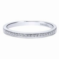 20-Stone Bead Set Diamond Band .10 Cttw 14K White Gold Effortless Chic