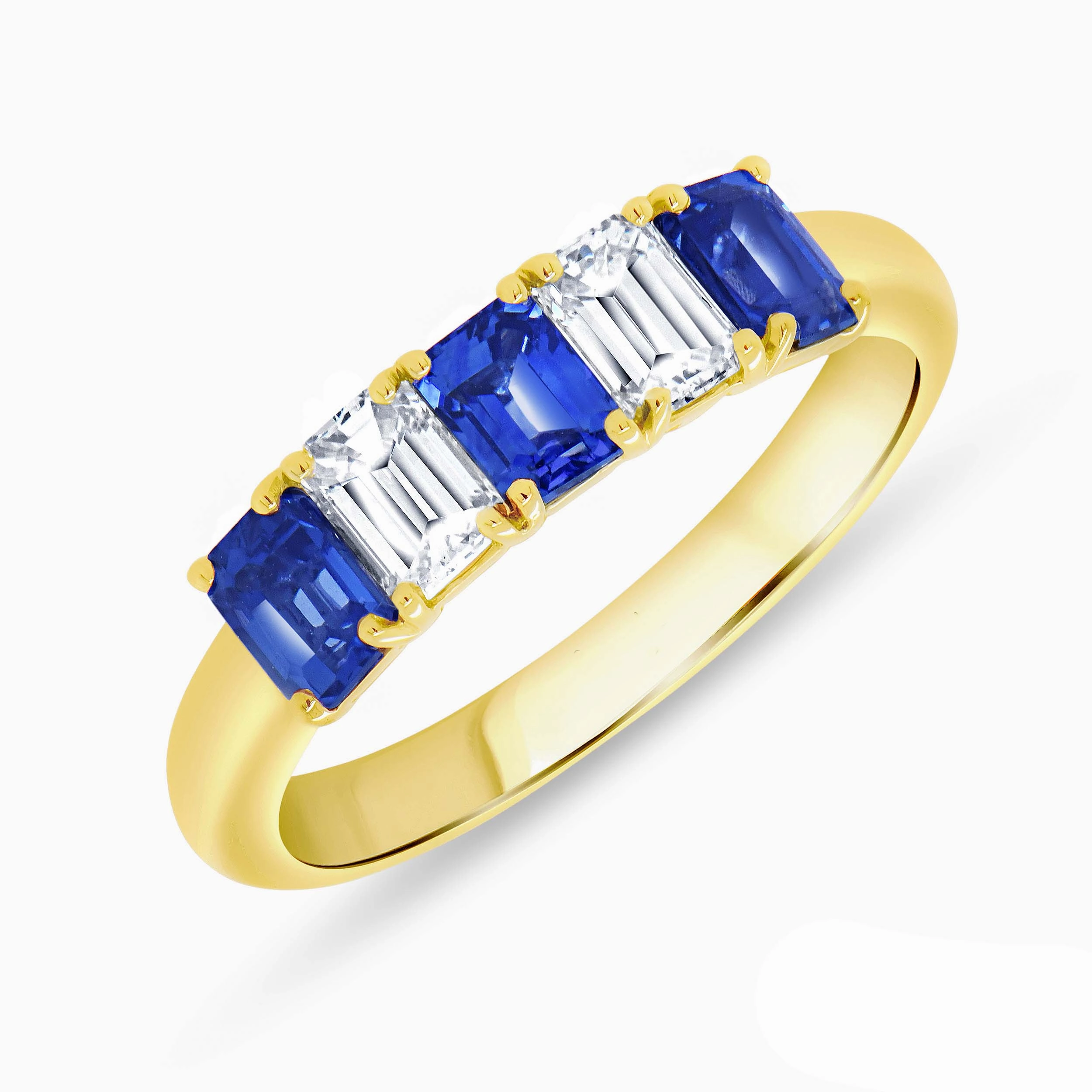 Romantic Object DIAMOND AND SAPPHIRE ANNIVERSARY BAND