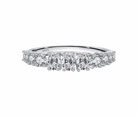 Stain Less Diamond Band Ring | S925 | CZ