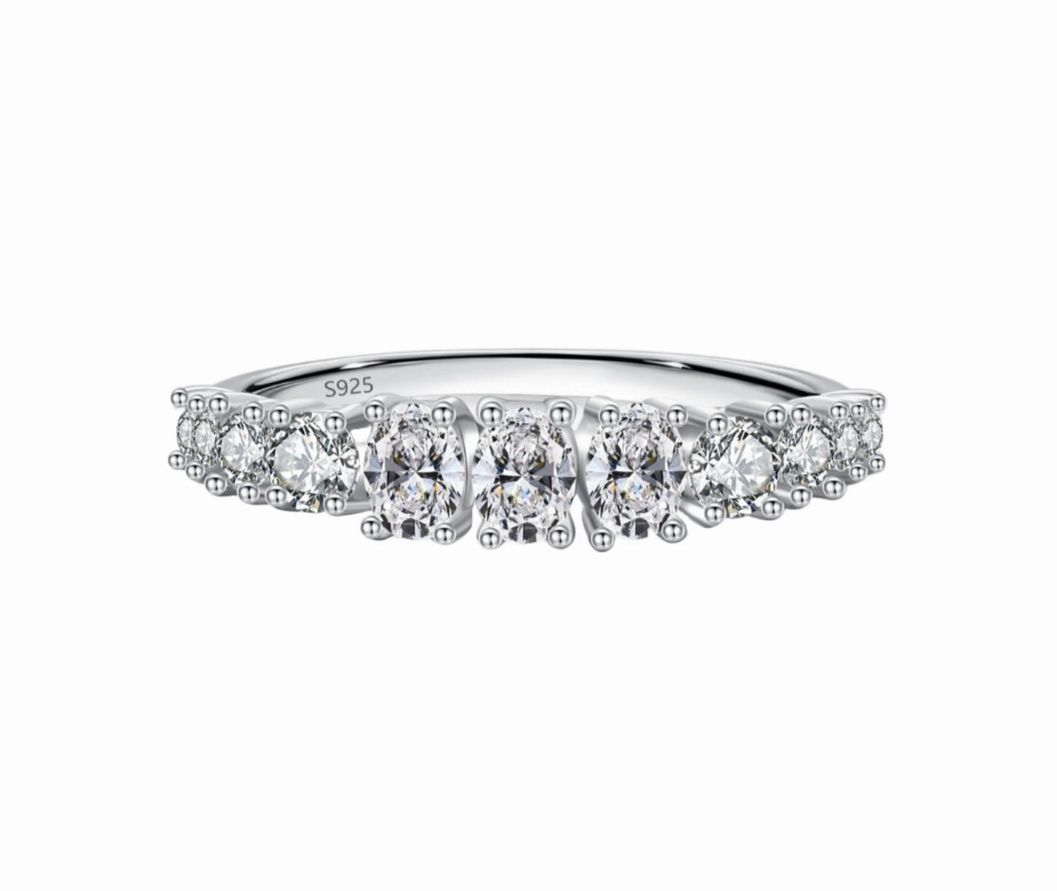 Stain Less Diamond Band Ring | S925 | CZ