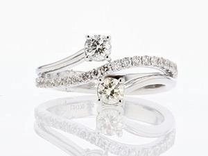 Luxury product Style Statement Diamond Fashion Ring .70 Cttw 14K White Gold