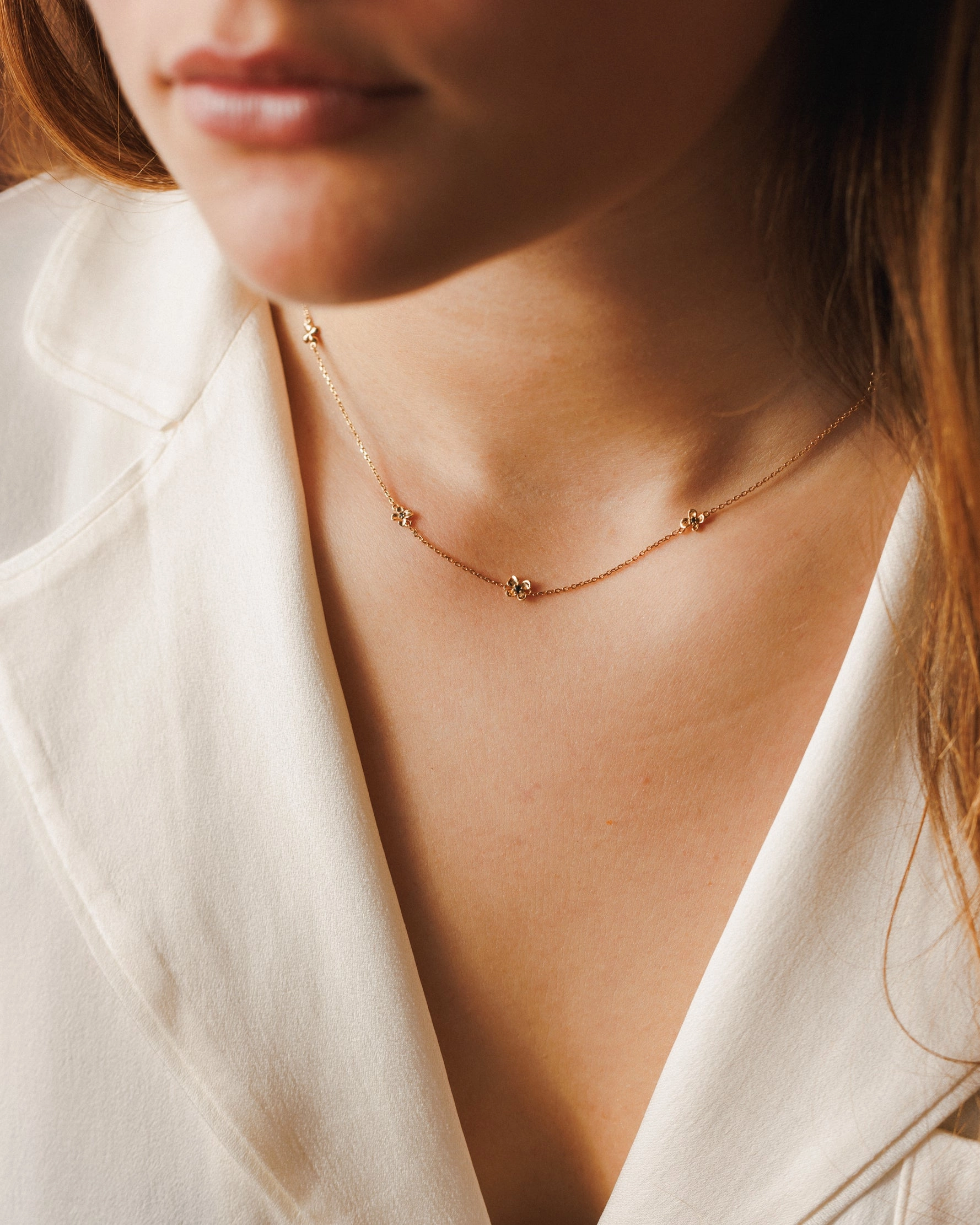 Subtle Shine Exquisite Jewelry Midnight Blossom Necklace