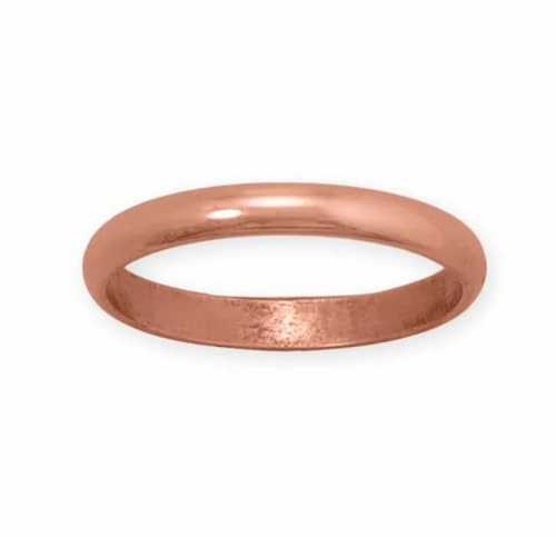 Domed Copper Band Ring 2.5mm - Made in The USA Striking Detail