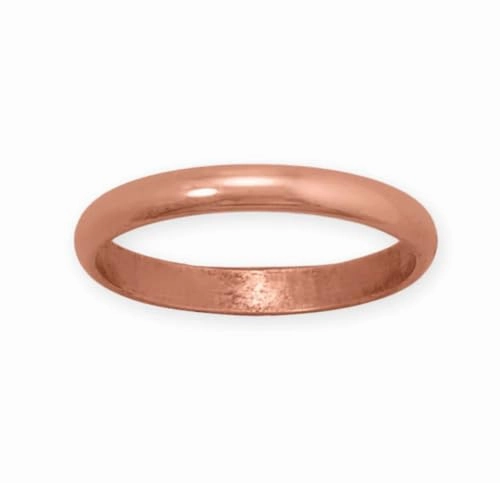 Zoom Focus Neutral palette Domed Copper Band Ring 2.5mm - Made in The USA
