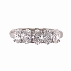 Elegant Article Platinum 5-Stone Diamond Anniversary Band (1.53cttw)
