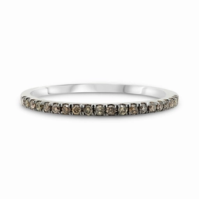 WHITE GOLD CHAMPAGNE DIAMOND BAND Comfortable Article Elegant Insignia
