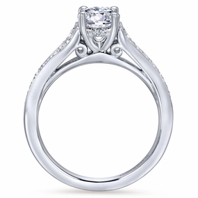 Clean Tapered Round Diamond Ring .25 Cttw 14K White Gold Sleek Style Meaningful Product