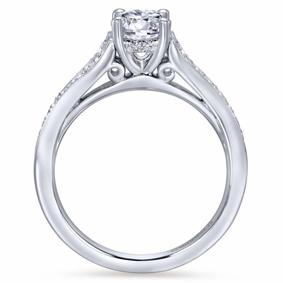 Clean Tapered Round Diamond Ring .25 Cttw 14K White Gold Sleek Style Meaningful Product